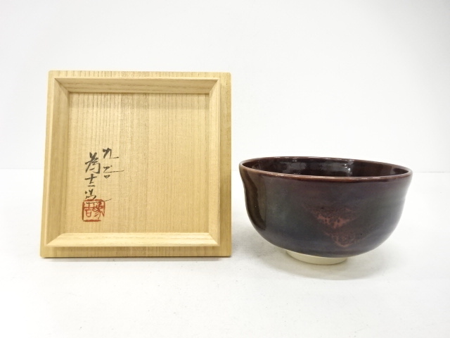 JAPANESE TEA CEREMONY / KUTANI WARE TEA CHAWAN / GLAZE / ARTISAN WORK